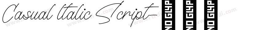 Casual ltalic Script字体转换
